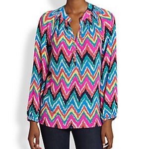 Lilly Pulitzer Multicolor Zigzag Blouse